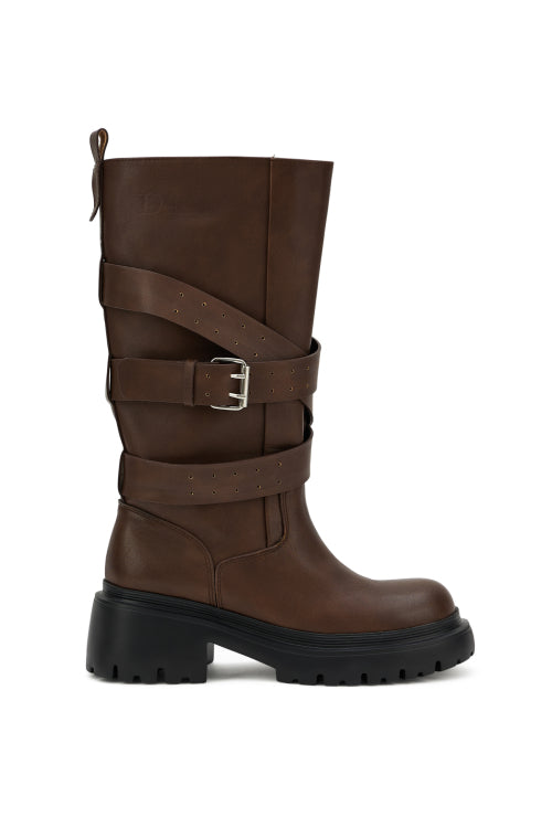 WILD BUCKLE BOOTS IN BROWN