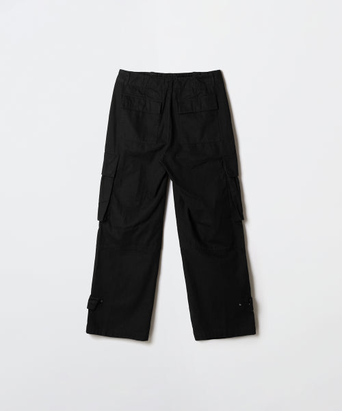 [SPAO X Kid Millie] LOVE$ICK Cargo Wide Pants (BLACK)_STPCF4VU01