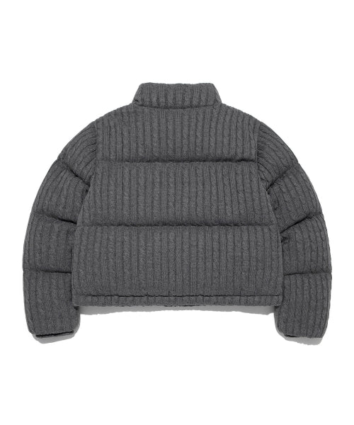 Women's Knitwear Short Down Melange Gray