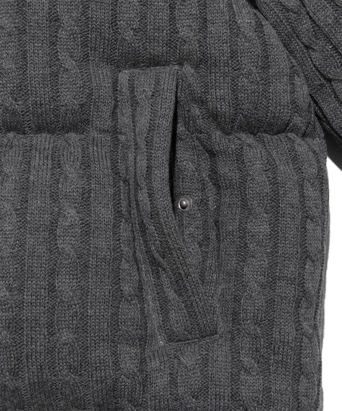 Women's Knitwear Short Down Melange Gray