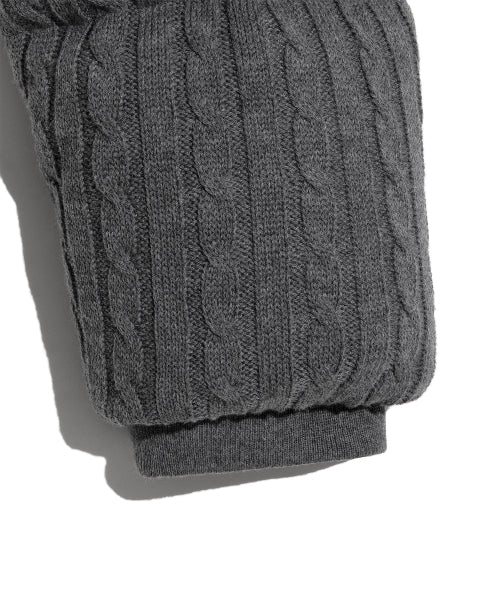 Women's Knitwear Short Down Melange Gray
