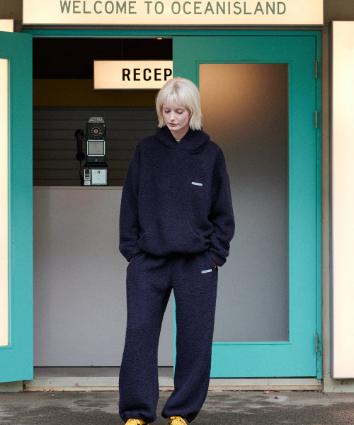 Teddy Wool Pants (Navy)