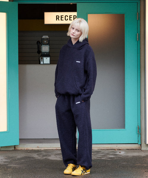 Teddy Wool Hoodie (Navy)