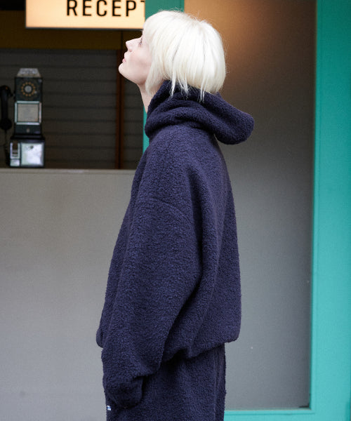 Teddy Wool Hoodie (Navy)