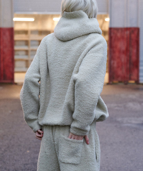 Teddy Wool Hoodie (Sand Beige)