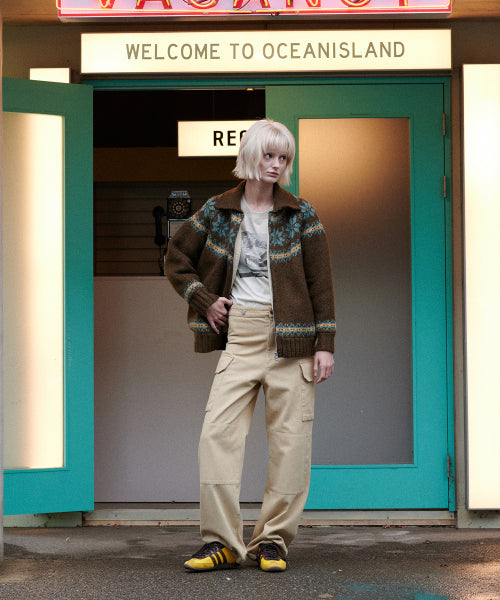Suspender Cargo Pants (Beige)