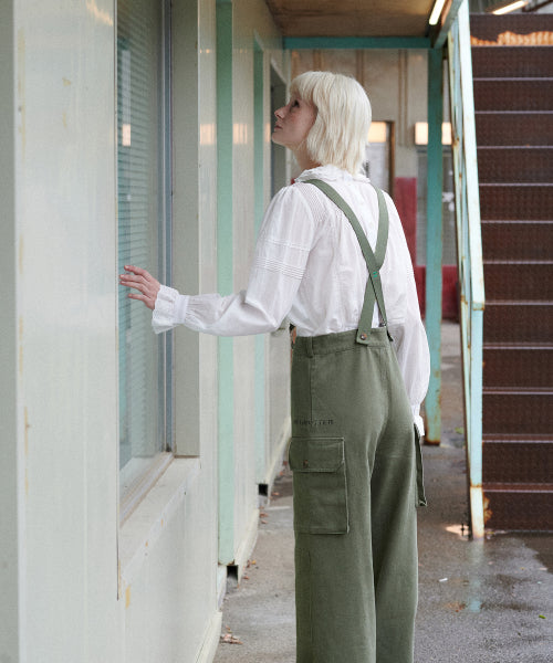 Suspender Cargo Pants (Khaki)