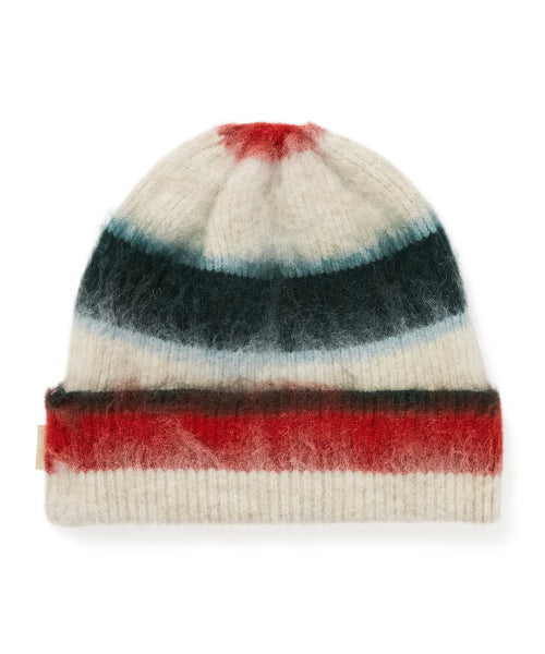 Striped Mohair Beanie Ivory