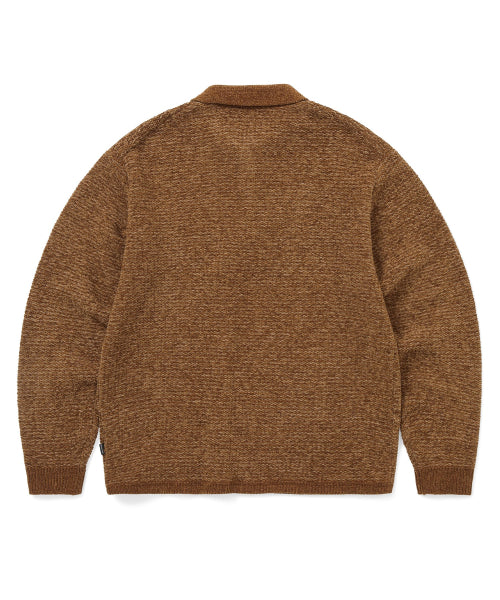 Velvet Knit Polo Brown