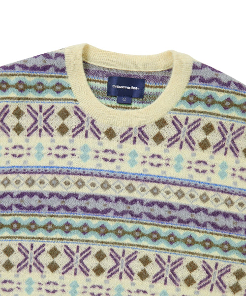 Fair Isle Knit Sweater Lemon