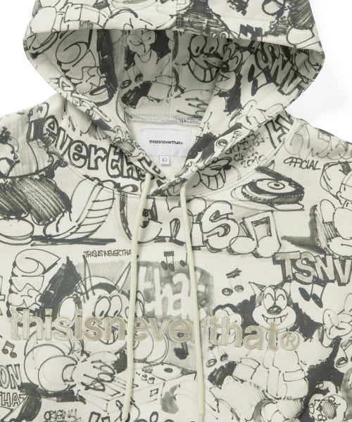 T-Logo Hoodie Graffiti