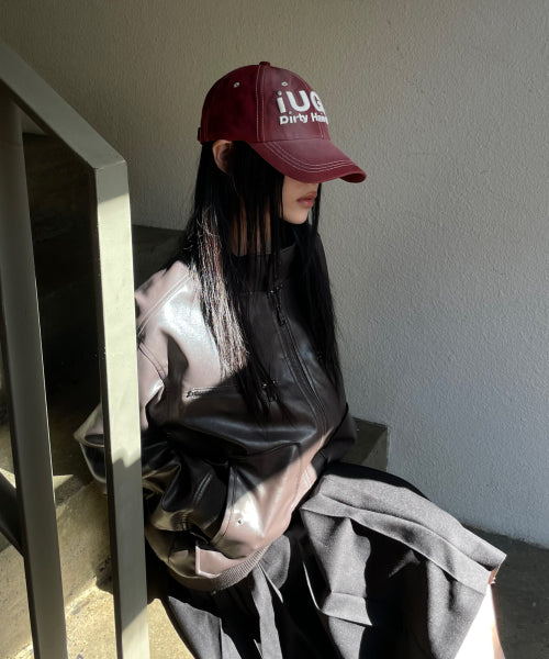 Washed Embroidery Ball Cap (Pink)