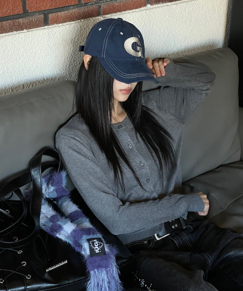 G Needlework Ball Cap (Navy)