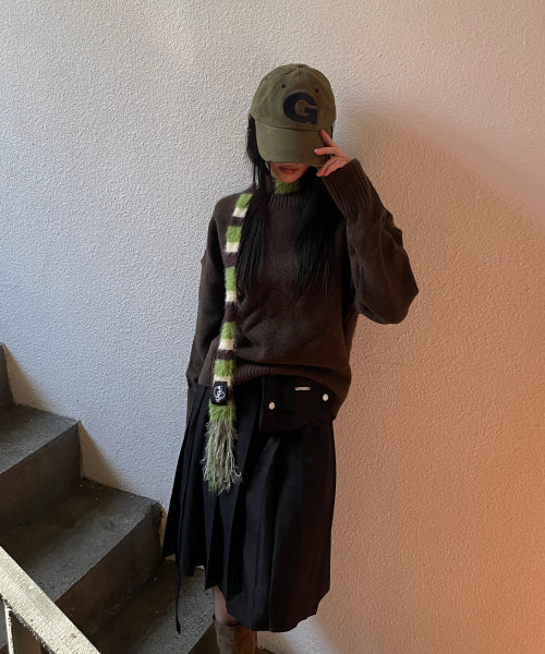 G Needlework Ball Cap (Khaki)