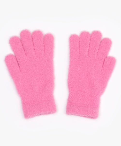 RC FLUFFY LOGO GLOVE HOT PINK