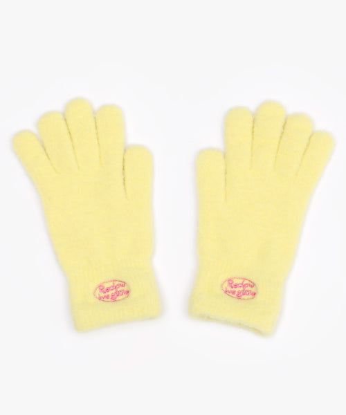 RC FLUFFY LOGO GLOVE YELLOW