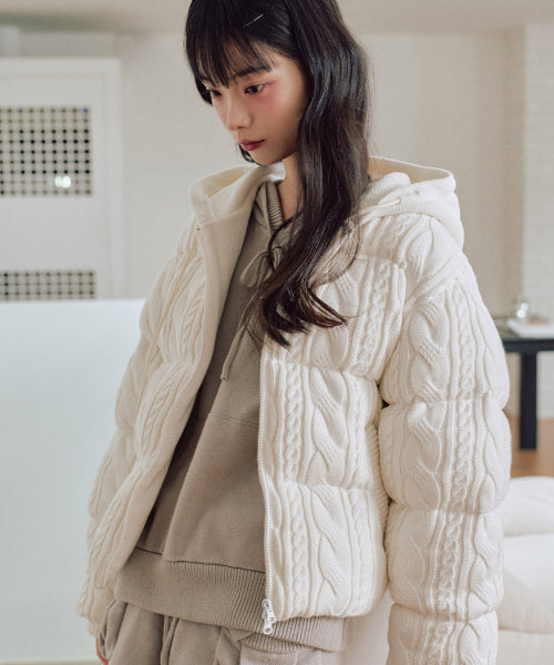 Hayden knit short Padding [WHITE]