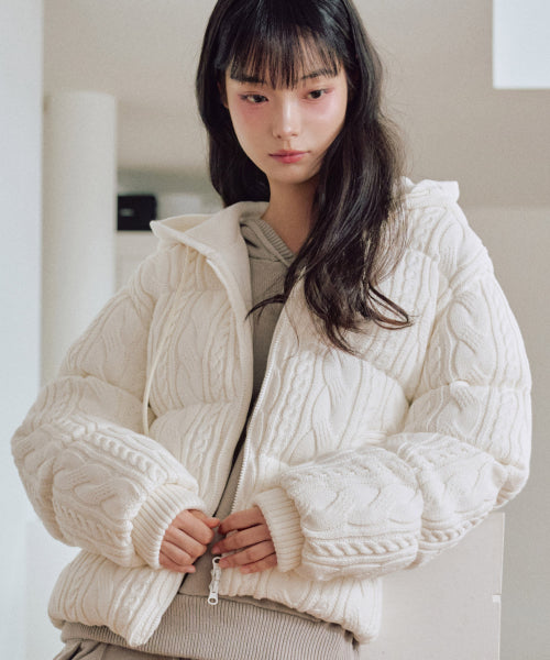 Hayden knit short Padding [WHITE]