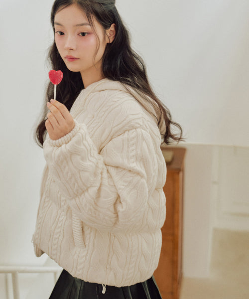 Hayden knit short Padding [WHITE]
