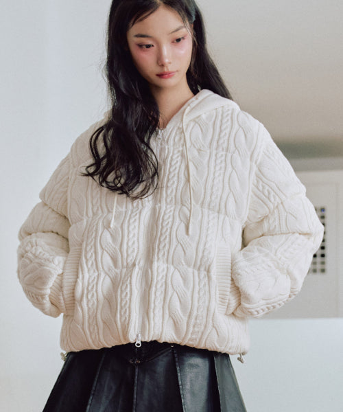 Hayden knit short Padding [WHITE]