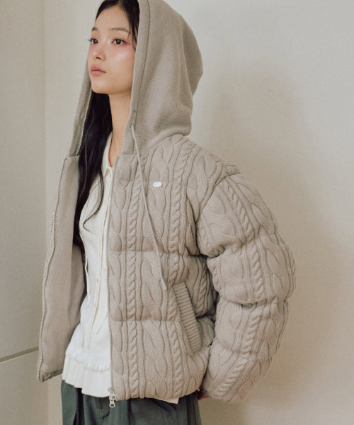 Hayden knit short Padding [LIGHT GREY]