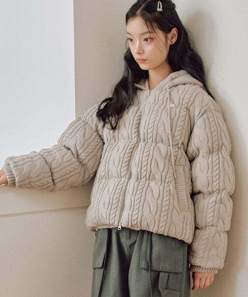 Hayden knit short Padding [LIGHT GREY]