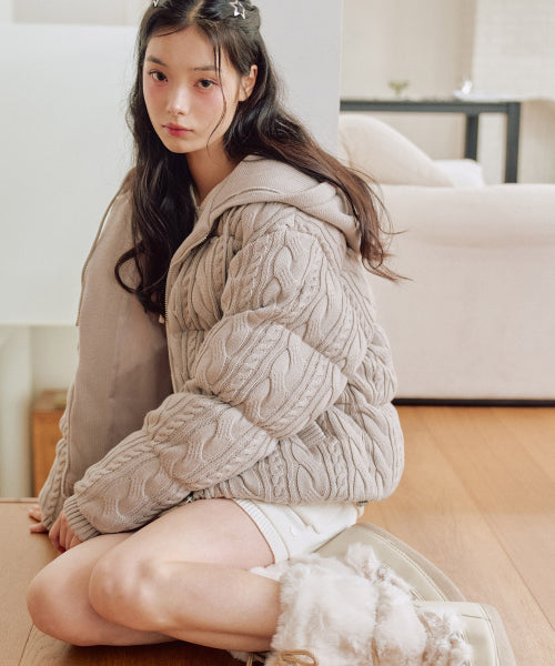 Hayden knit short Padding [LIGHT GREY]