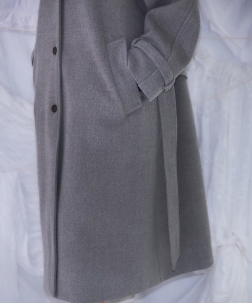 Half-neck Overfit Long Coat [Gray]