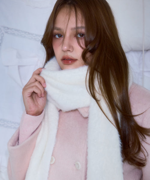 Two-button Wool Half Coat [Pink]