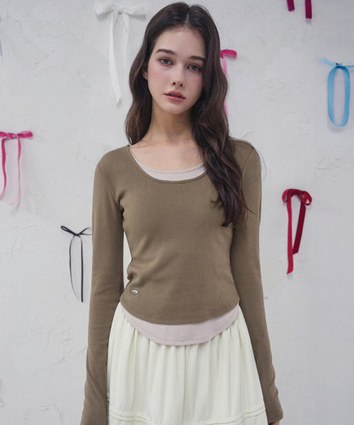 Vive Fake Layered Tee_3Colors