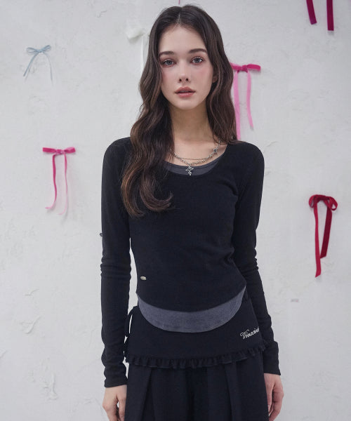 Vive Fake Layered Tee_3Colors