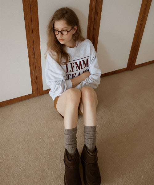 Atelier embroidered sweatshirt (Melange Gray)