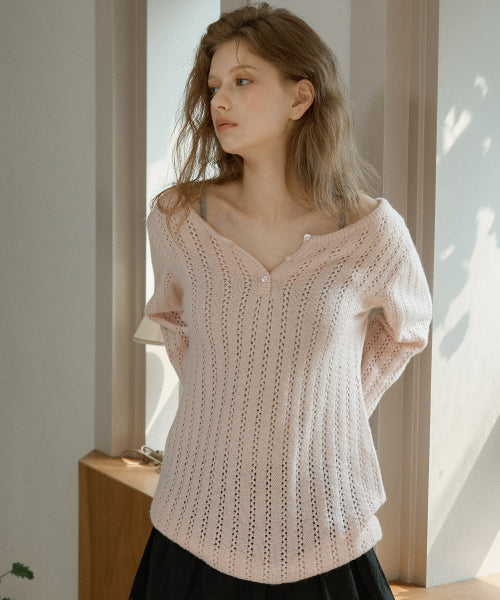 Blake wool knit dress (pink)