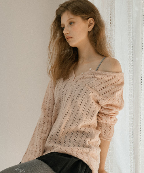 Blake wool knit dress (pink)