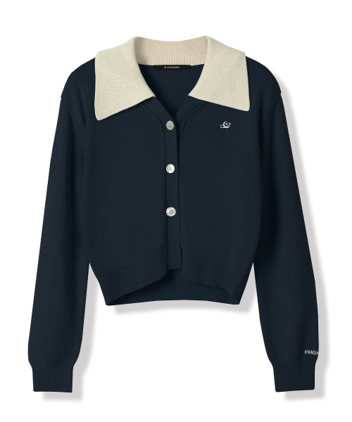 Sailor Collar Knit Cardigan_5Colors