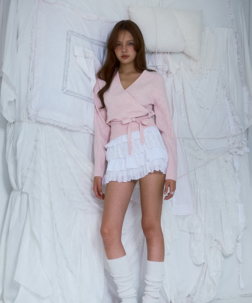 Muse Wrap Rib Knit [Pink]