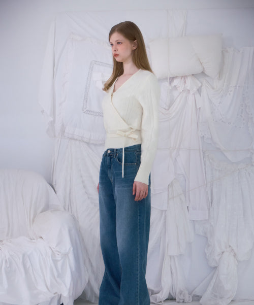Muse Wrap Rib Knit [Ivory]