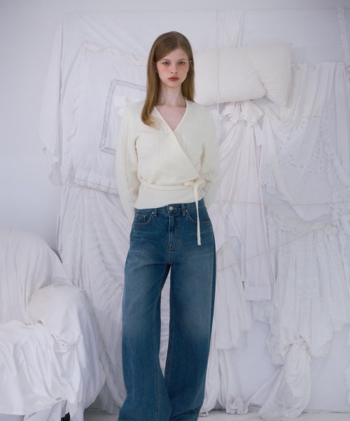 Muse Wrap Rib Knit [Ivory]