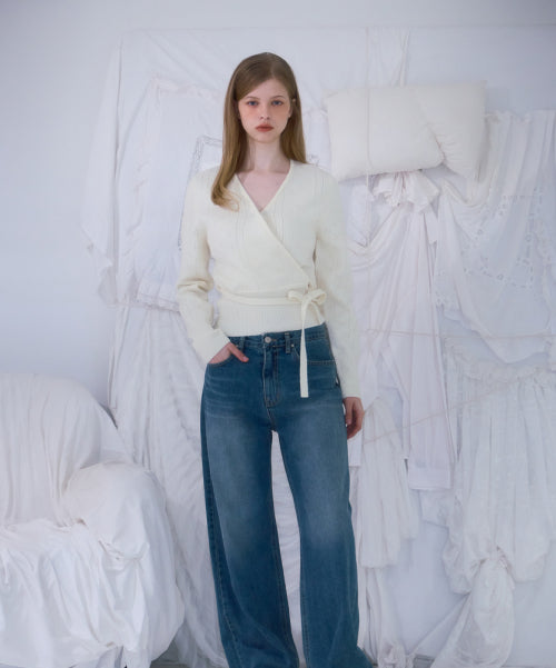 Muse Wrap Rib Knit [Ivory]