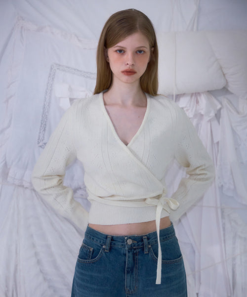 Muse Wrap Rib Knit [Ivory]