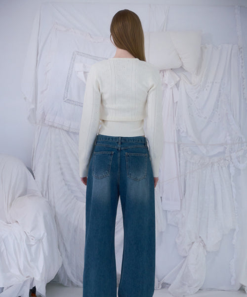 Muse Wrap Rib Knit [Ivory]