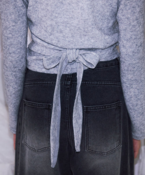 Lace Line Wrap Long Sleeve [Gray]
