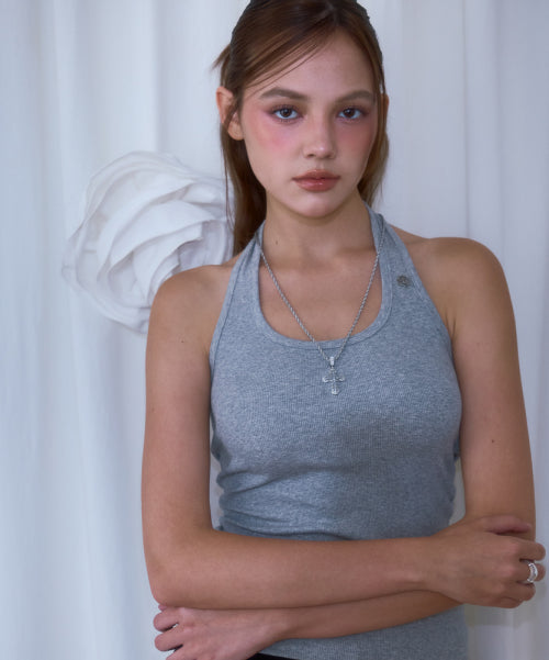 Soft Halter Sleeveless [Gray]