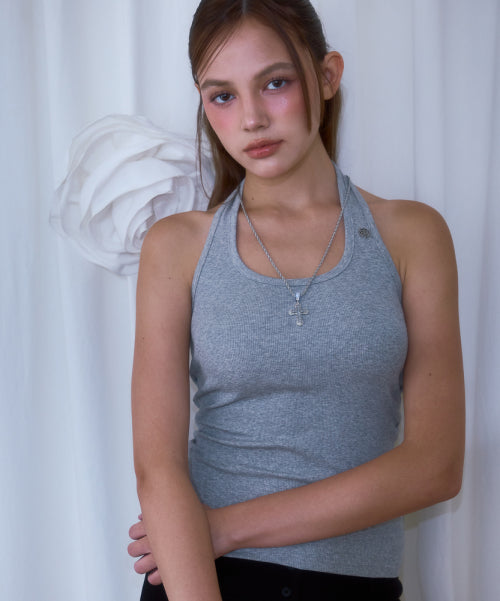 Soft Halter Sleeveless [Gray]