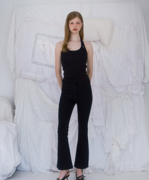 Soft Halter Sleeveless [Black]