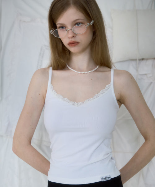 Lace Slim Sleeveless [Ivory]