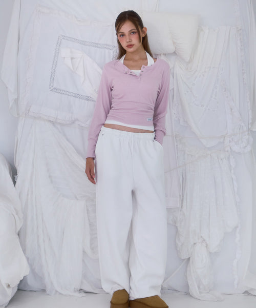 Back Point 2Way Sweatpants [Ivory]