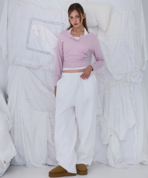 Back Point 2Way Sweatpants [Ivory]