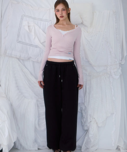 Back Point 2Way Sweatpants [Black]