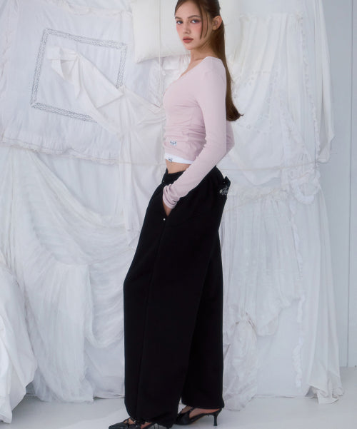Back Point 2Way Sweatpants [Black]